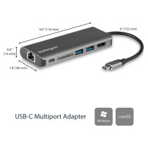 D StarTech USB-C MULTIPORT ADAPTER W SD — Buy in Cyprus with Fast Delivery