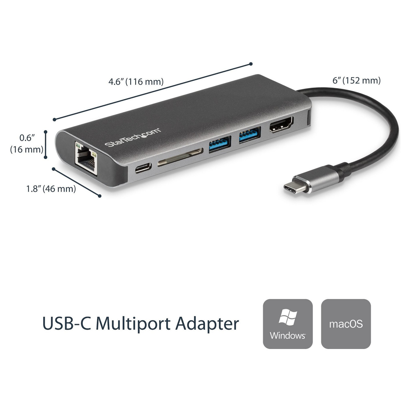 D StarTech USB-C MULTIPORT ADAPTER W SD — Buy in Cyprus with Fast Delivery