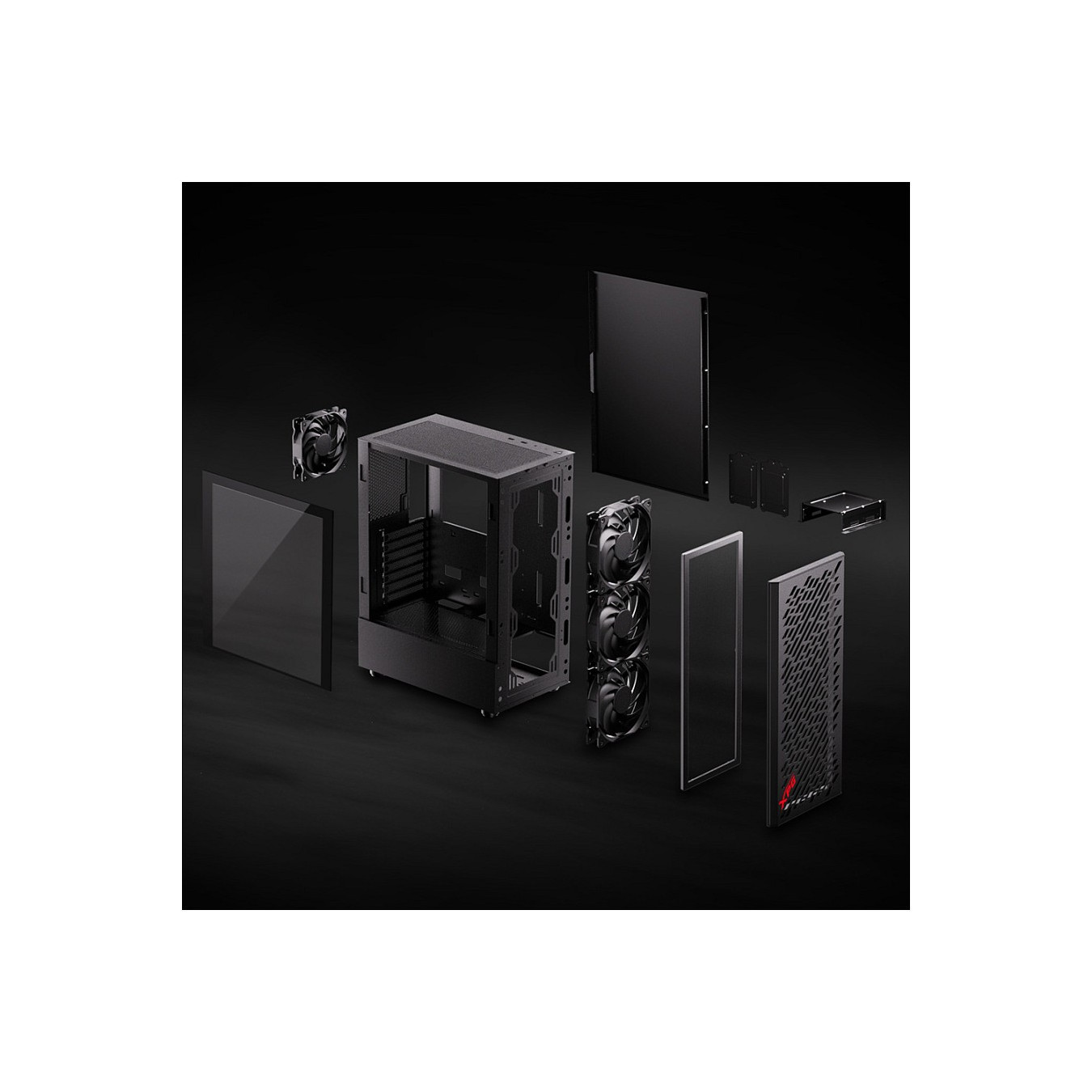 XPG Valor Air ATX Midi Tower schwarz Glas 4x120mm — Buy in Cyprus with Fast Delivery