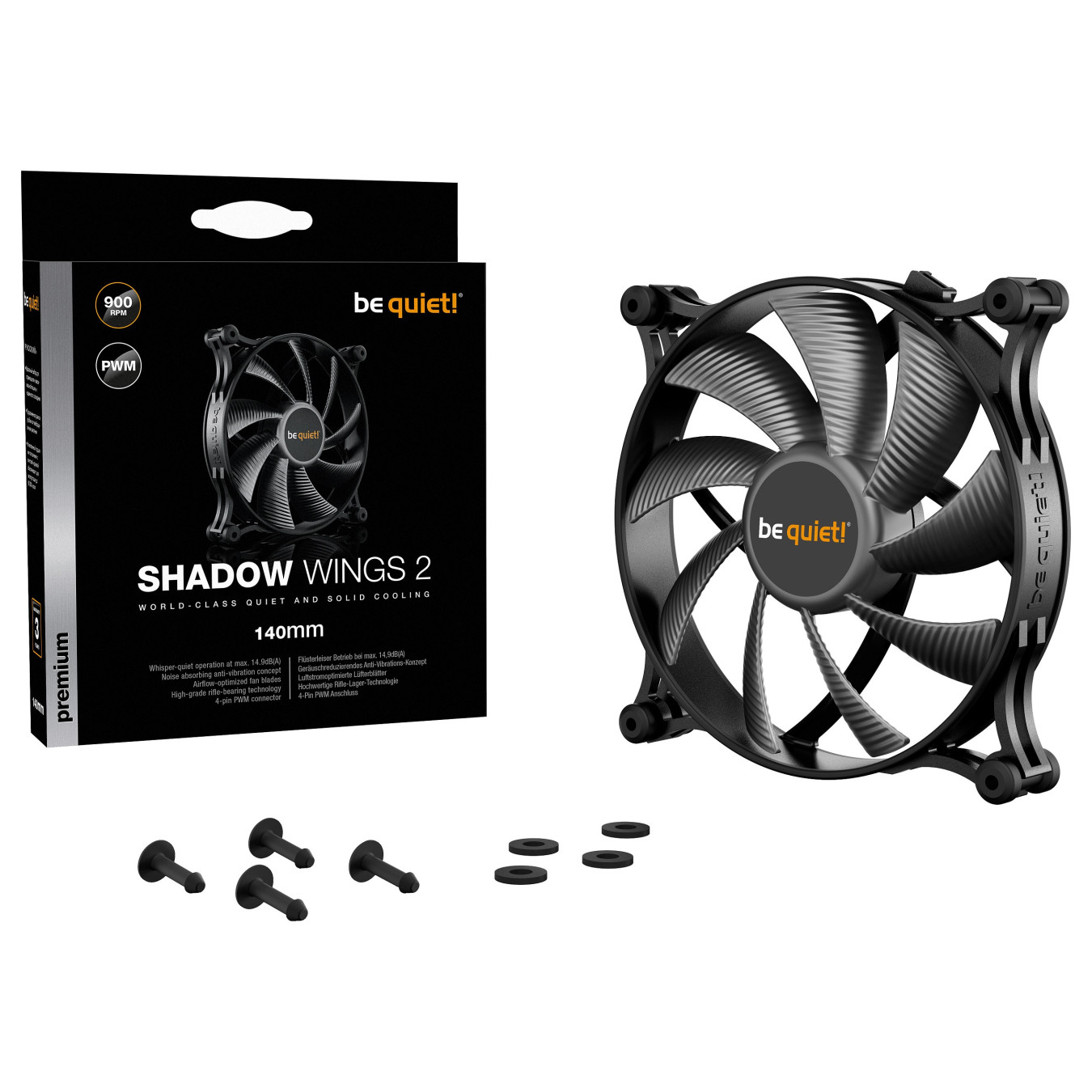 140mm be quiet! Shadow Wings 2 PWM — Buy in Cyprus with Fast Delivery