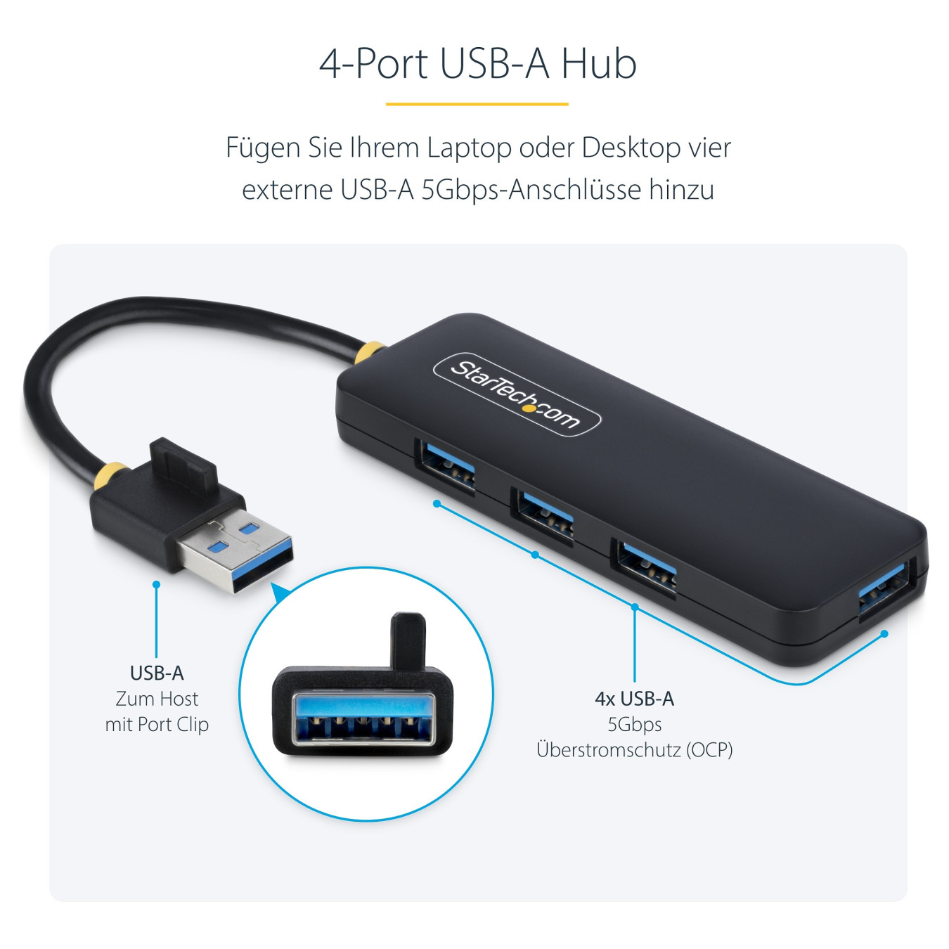 StarTech 4-PORT USB-A HUB 5GBPS PORTABLE — Buy in Cyprus with Fast Delivery