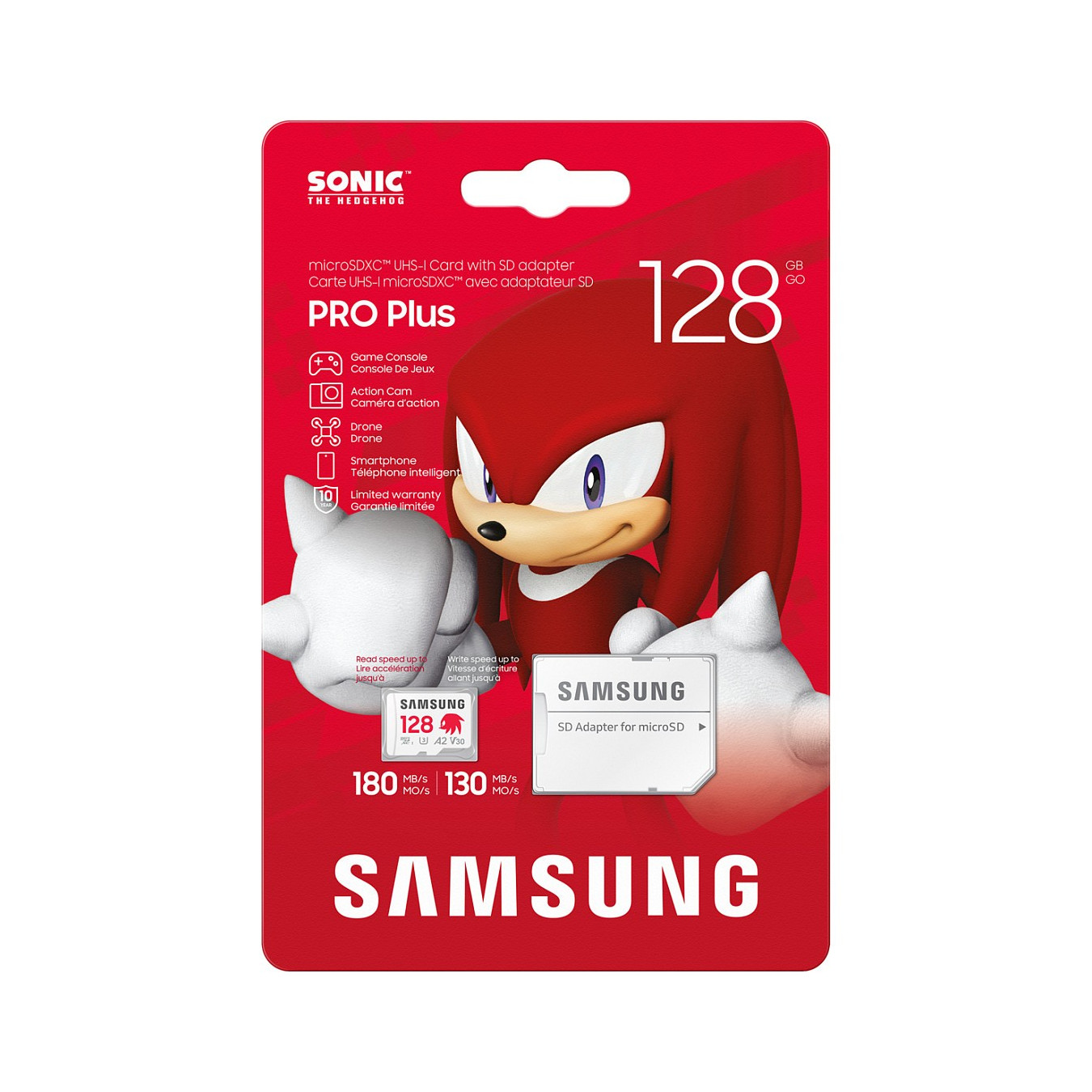 STICK SAMSUNG Sonic microSD Speicherkarte 128GB UHS-I U3 Full HD 4K UHD 180MB s Read 130MB s Write fr Handheld-Konsol...