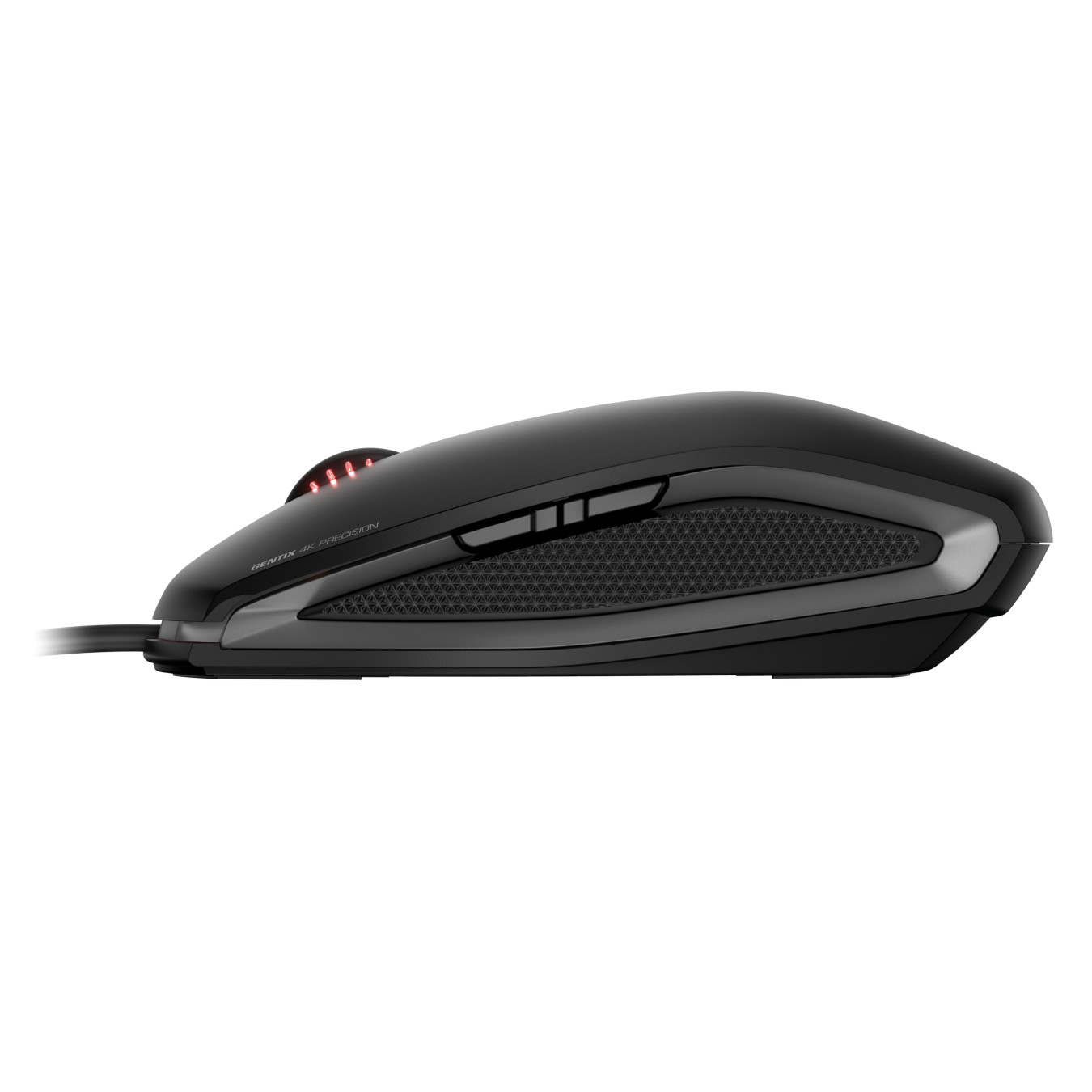 Cherry Gentix 4K Wired Mouse - JM-0340-2 - Ambidextrous, 3600 DPI, 6 Programmable Buttons, Black