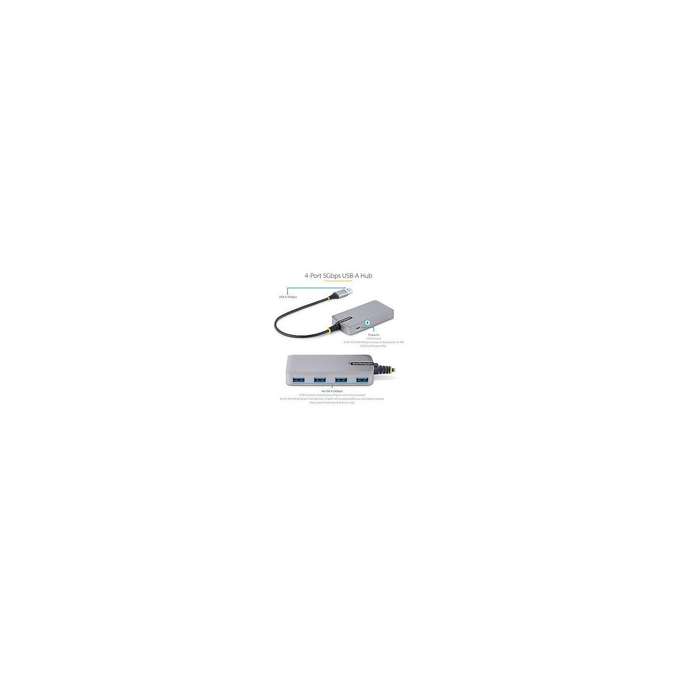 D StarTech 4-PORT USB HUB 5GBPS PORTABLE — Buy in Cyprus with Fast Delivery