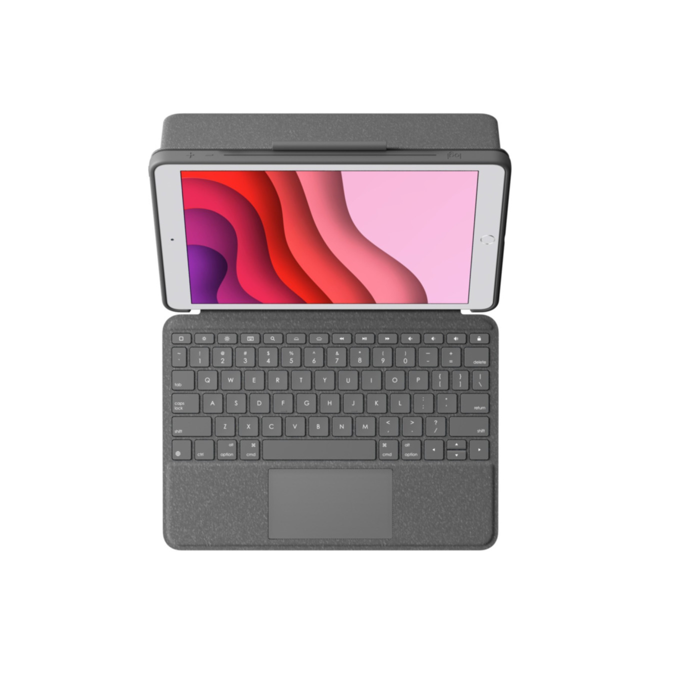 Logitech Combo Touch Keyboard Case - 920-009624 - Graphite, German QWERTZ, Smart Connector, Backlit Trackpad