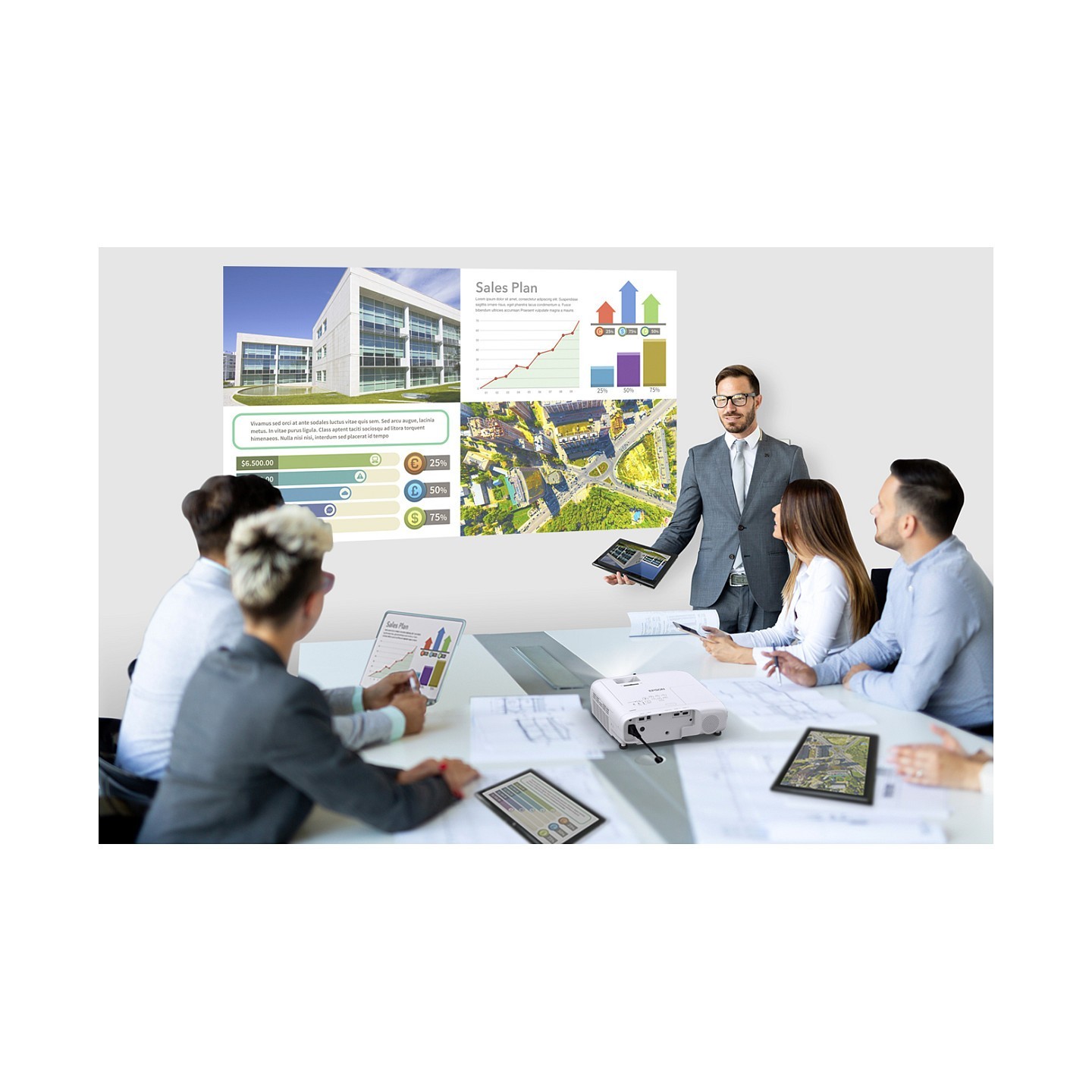 (1280x800) Epson EB W53 3LCD Projektor 4000 Lumen WXGA weiß — Buy in Cyprus with Fast Delivery