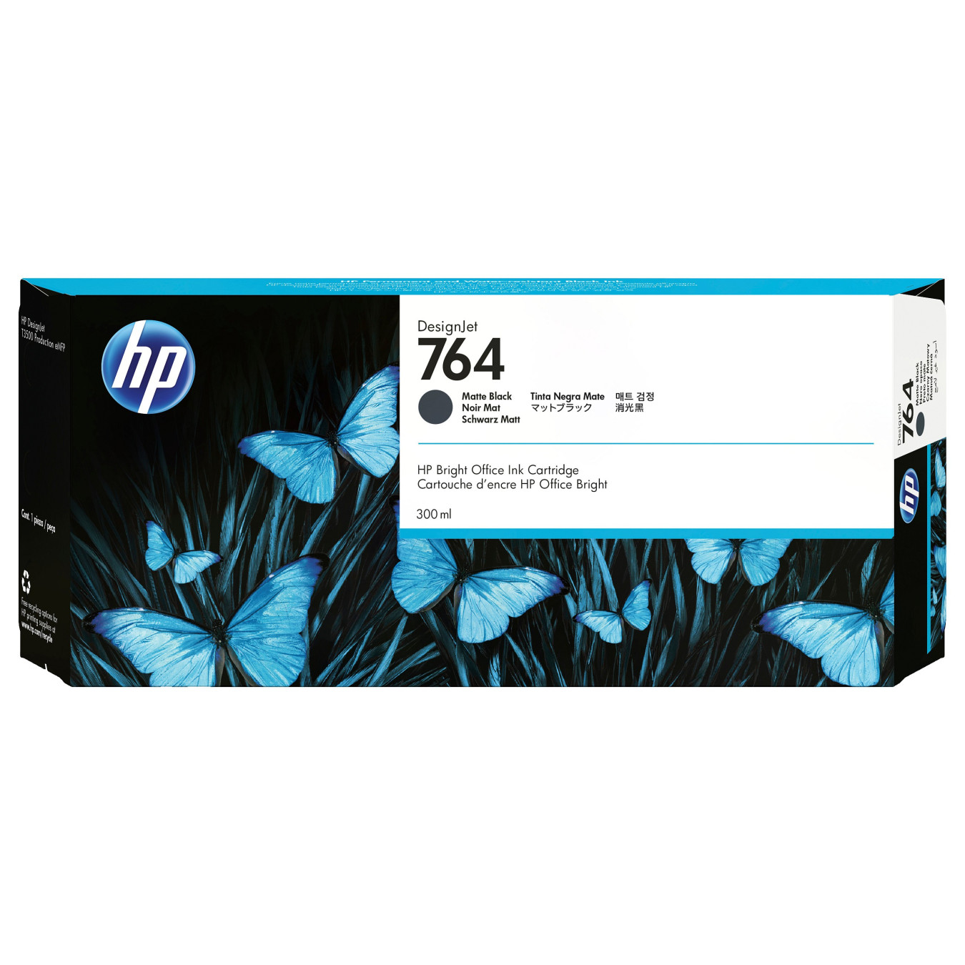 HP 764 Mattschwarz Tintenpatrone 300ml — Buy in Cyprus with Fast Delivery