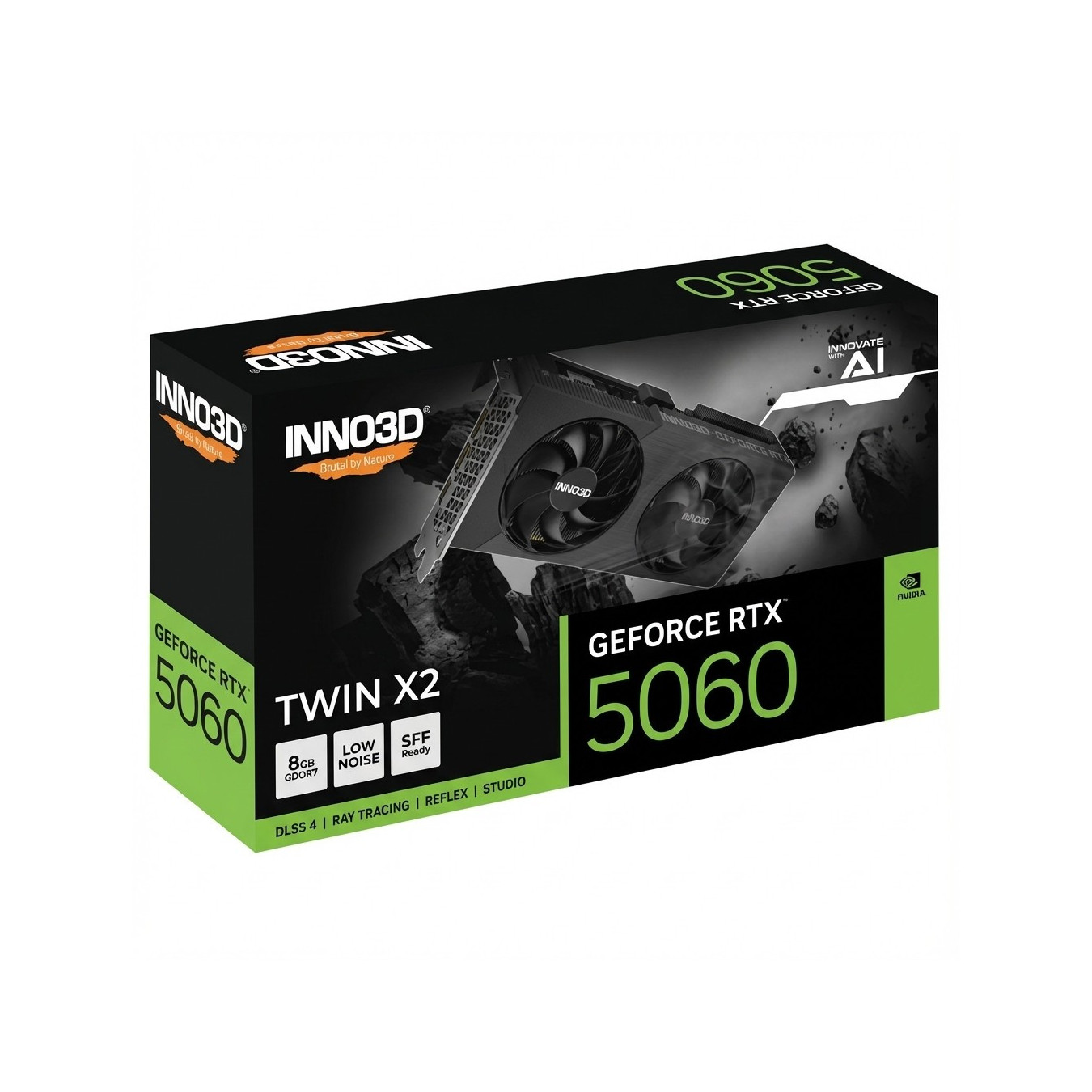Inno3D RTX 5060 Twin X2 OC V2 8GB Graphics Card – GDDR7 128-bit | Armenius Store