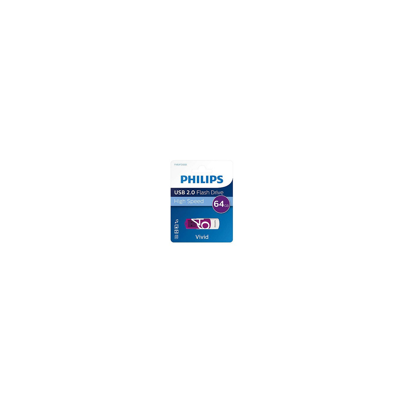 STICK Philips USB 2.0 64GB Vivid Edition Magic Purple — Buy in Cyprus with Fast Delivery