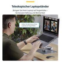 D StarTech TELESCOPIC LAPTOP STAND RISER — Buy in Cyprus with Fast Delivery