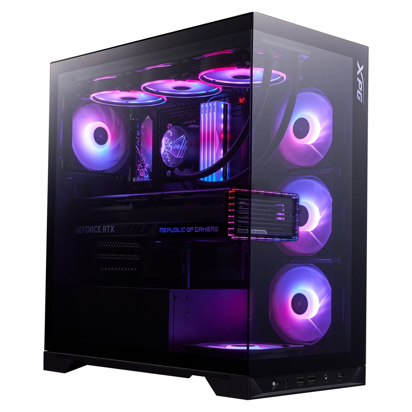 XPG Invader X BTF ATX Midi Tower schwarz 5x120mm ARGB USB C — Buy in Cyprus with Fast Delivery