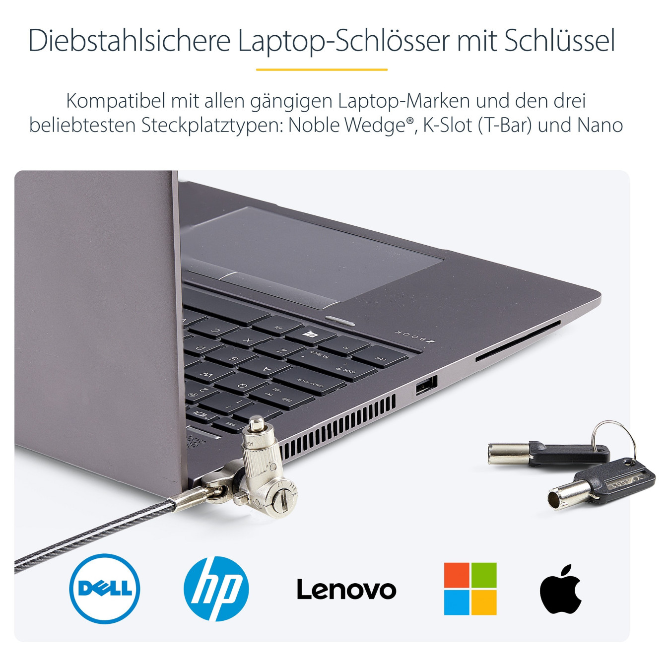 StarTech 25-PACK UNIVERSAL LAPTOP LOCK — Buy in Cyprus with Fast Delivery