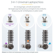 StarTech 25-PACK UNIVERSAL LAPTOP LOCK — Buy in Cyprus with Fast Delivery