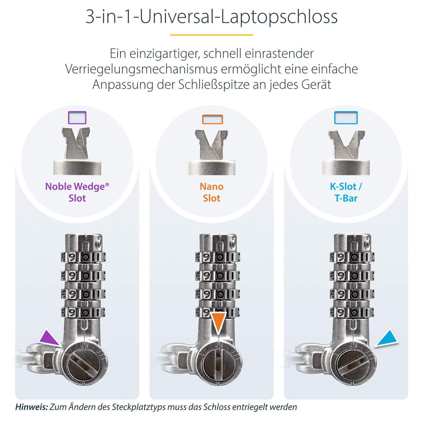 StarTech 25-PACK UNIVERSAL LAPTOP LOCK — Buy in Cyprus with Fast Delivery
