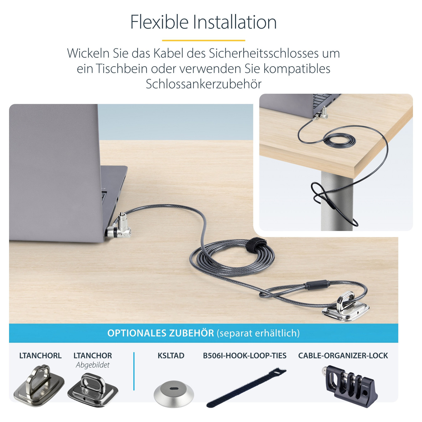 StarTech 25-PACK UNIVERSAL LAPTOP LOCK — Buy in Cyprus with Fast Delivery