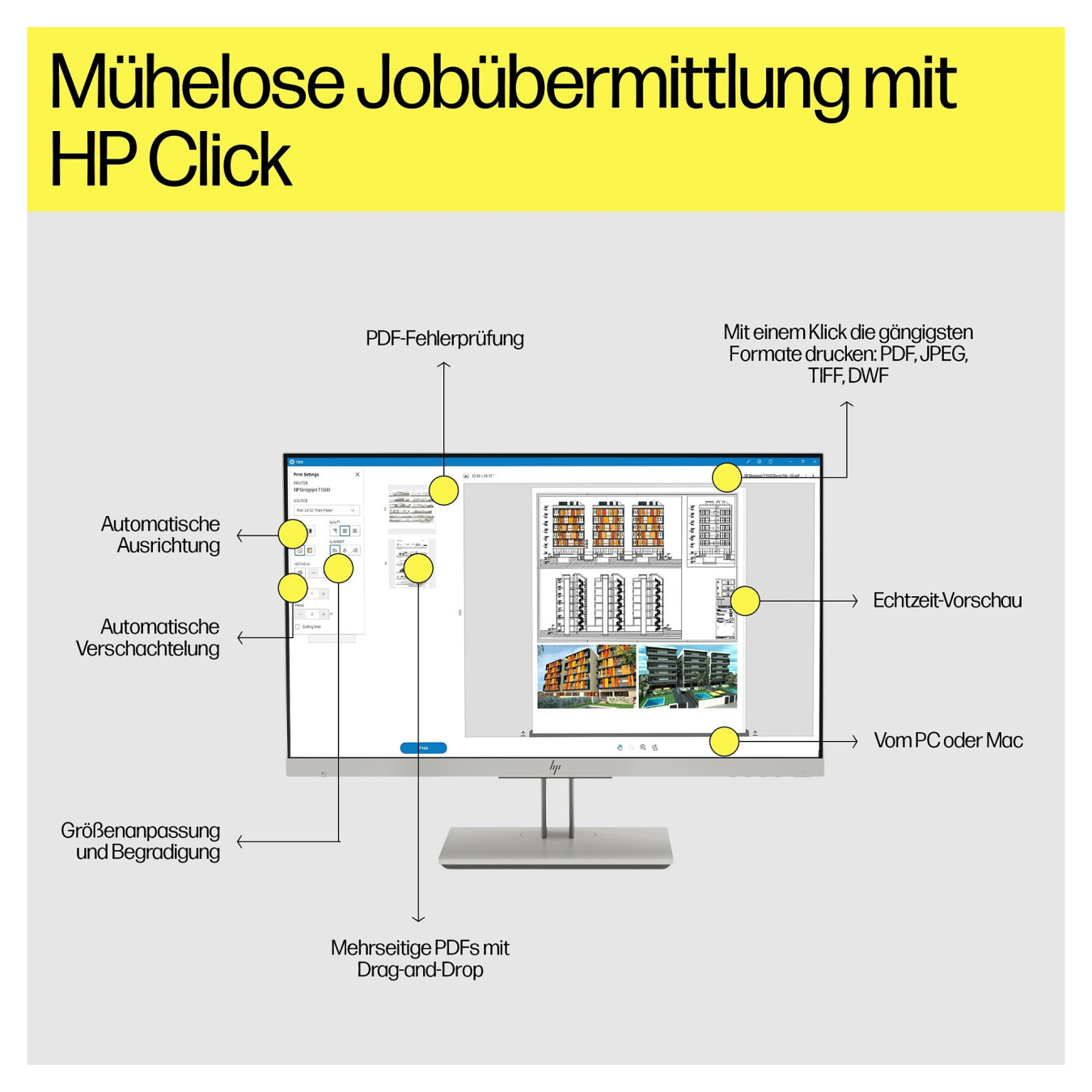 HP DesignJet T1600PS 91.44cm 36' Großformatdrucker LAN — Buy in Cyprus with Fast Delivery