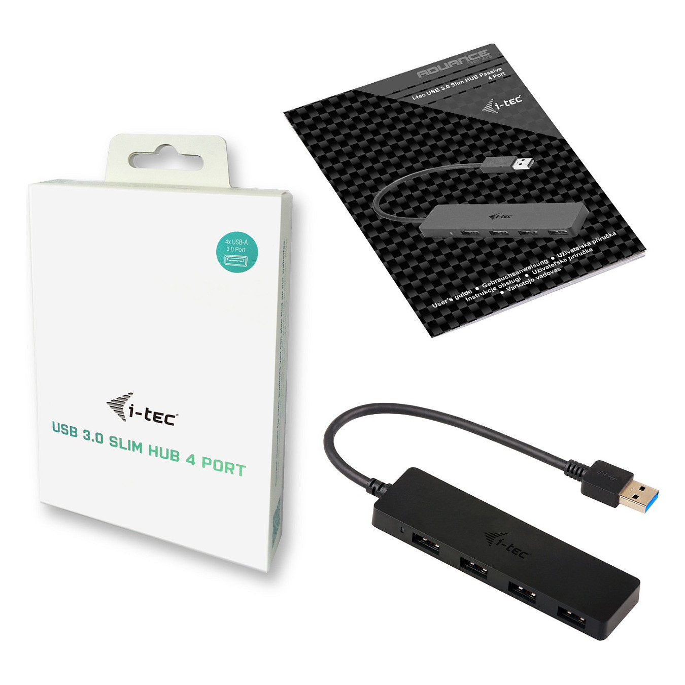USB3.0 HUB 4Port SuperSpeed passiv i-Tec Black — Buy in Cyprus with Fast Delivery