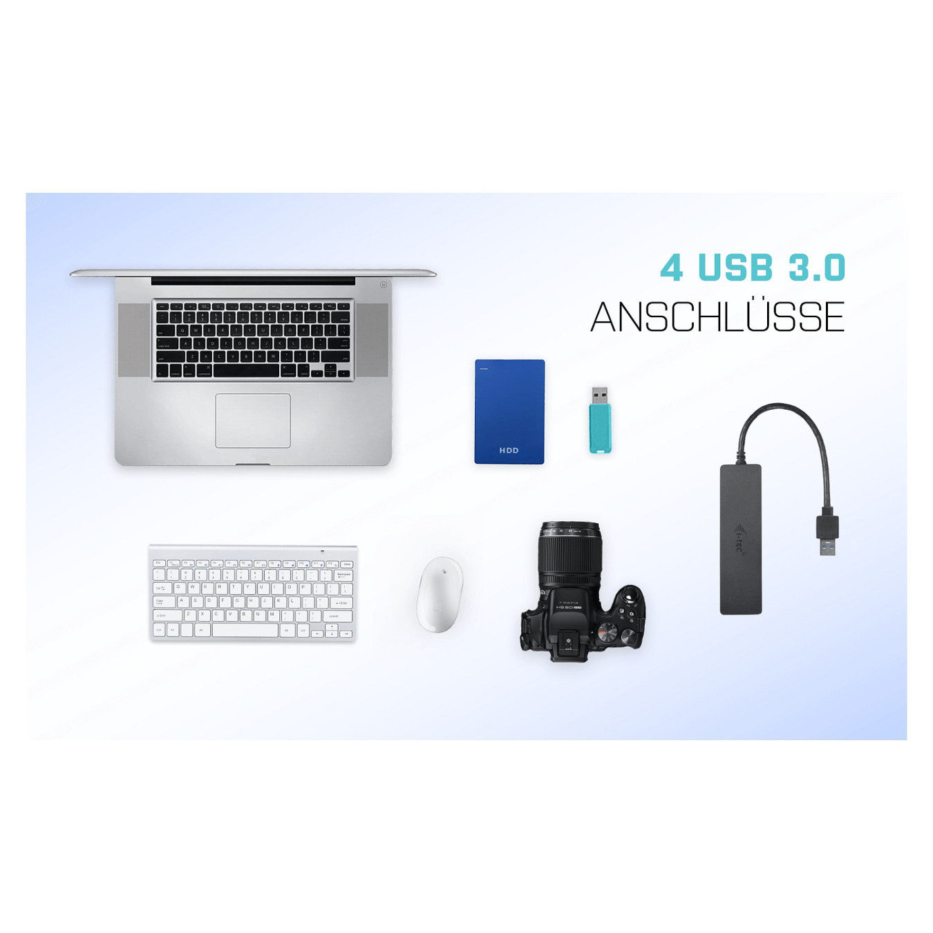 USB3.0 HUB 4Port SuperSpeed passiv i-Tec Black — Buy in Cyprus with Fast Delivery
