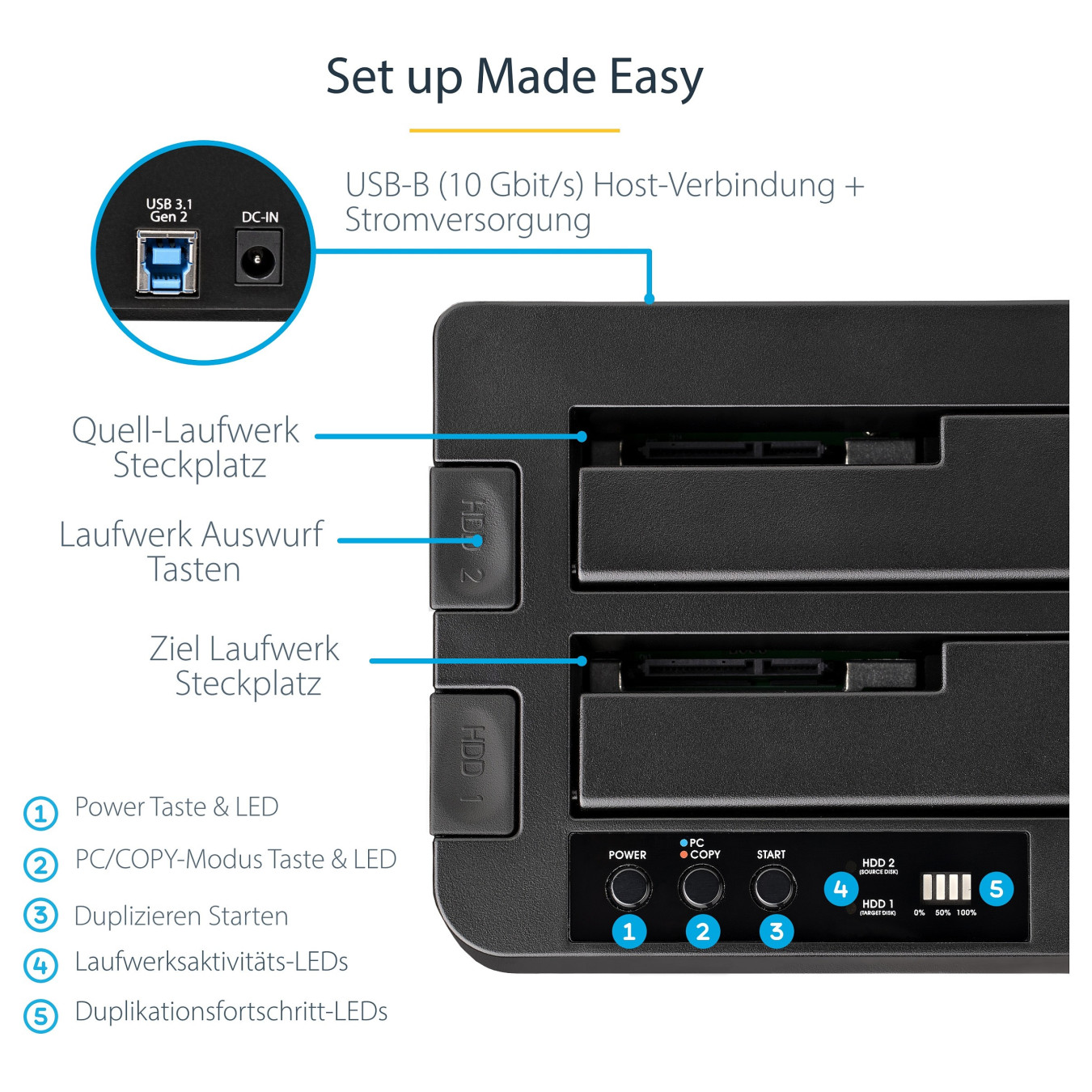 D StarTech USB 3.1 HDD DUPLICATOR DOCK — Buy in Cyprus with Fast Delivery