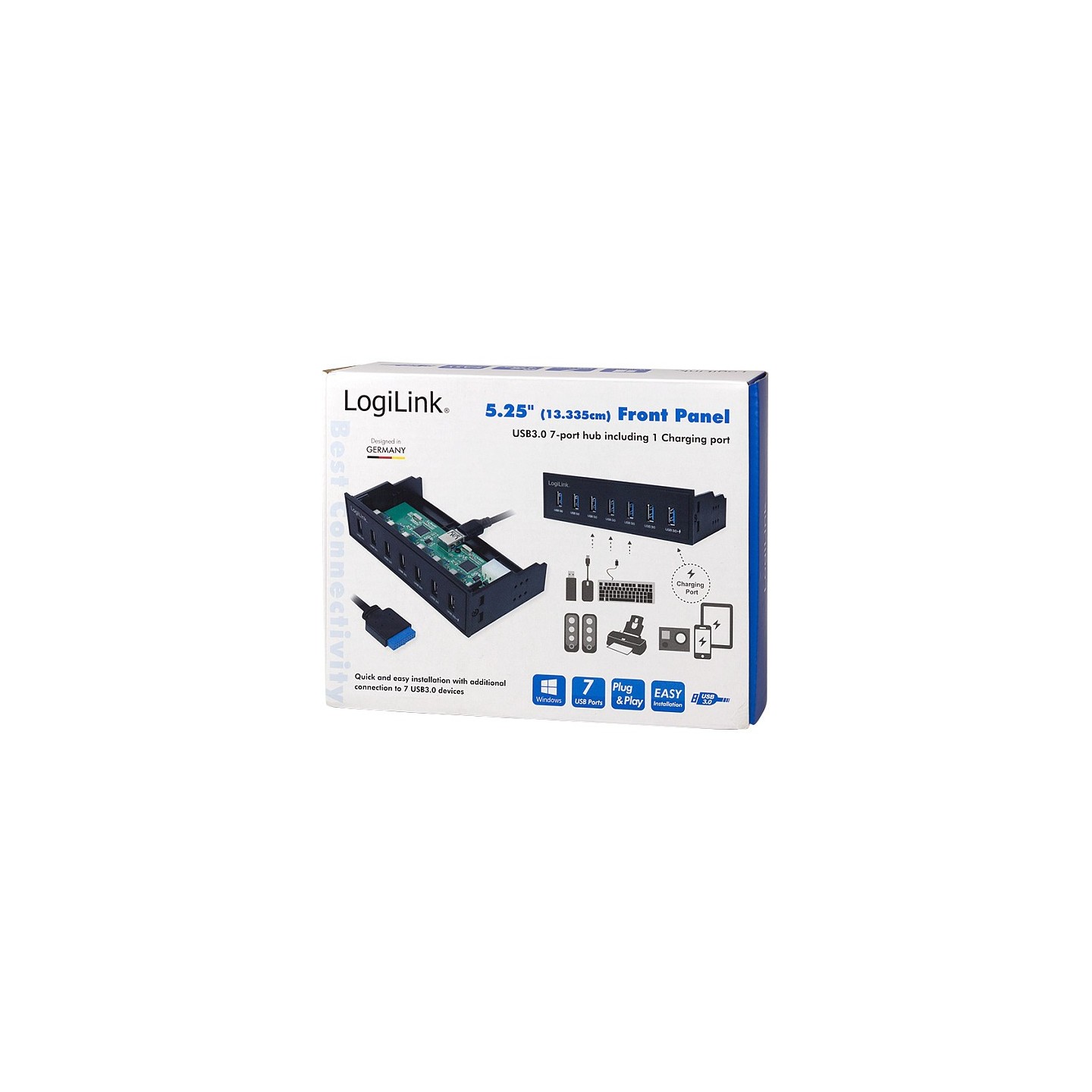 LogiLink UA0342 USB 3.0 7-Port Internal Hub w/ Fast Charge - 5Gbps (Boxed) — Buy in Cyprus with Fast Delivery
