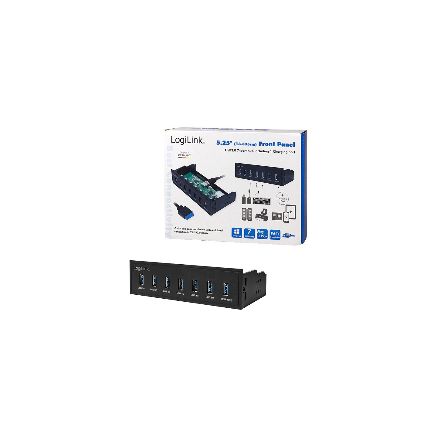 LogiLink UA0342 USB 3.0 7-Port Internal Hub w/ Fast Charge - 5Gbps (Boxed) — Buy in Cyprus with Fast Delivery