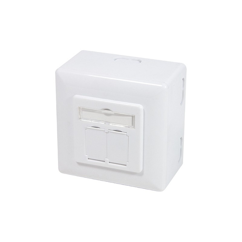 LogiLink CAT6 Fully Shielded Surface/Flush Mount Box RAL9003 NP0039A (Boxed) — Buy in Cyprus with Fast Delivery