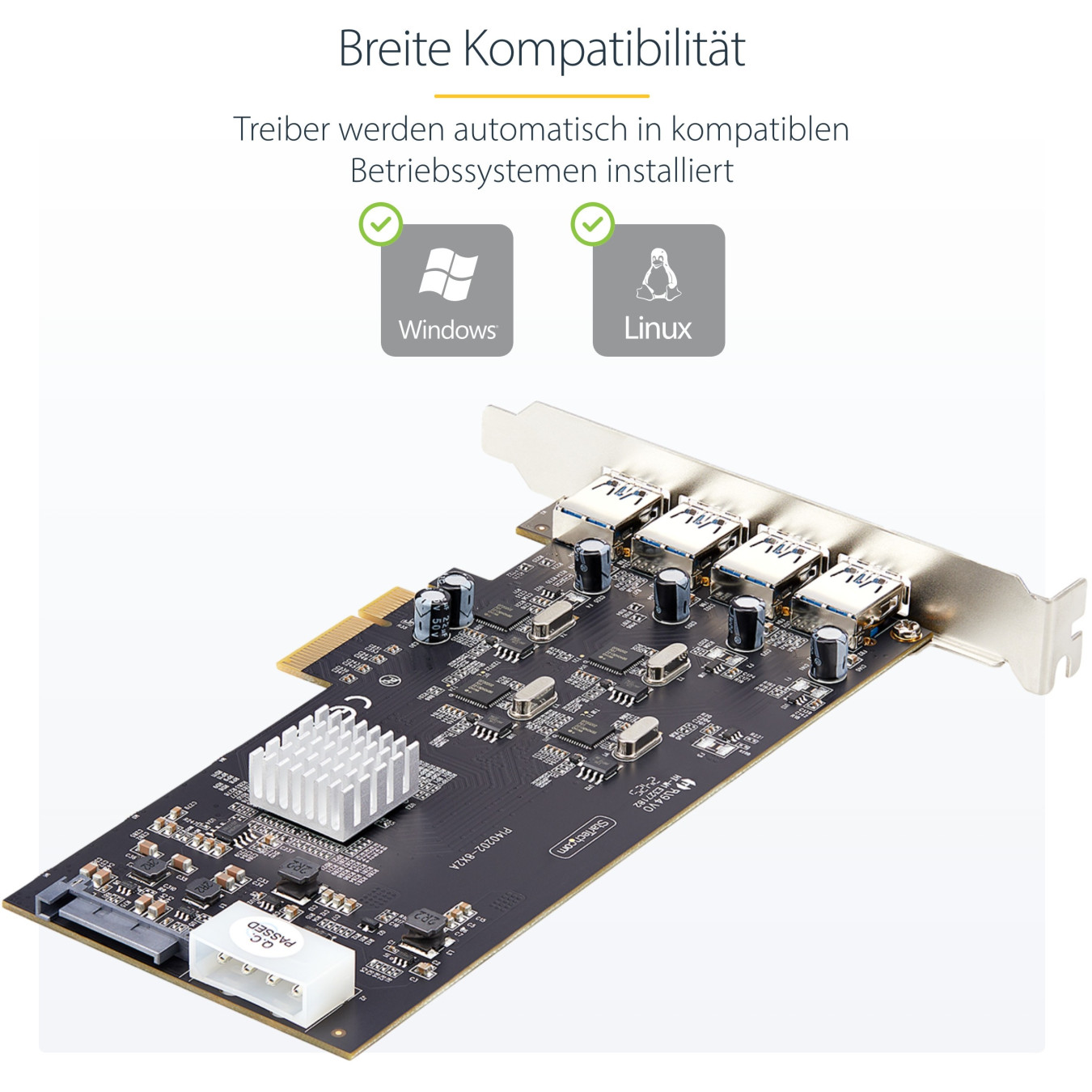 4-PORT USB-A PCIE CARD 5GBPS — Buy in Cyprus with Fast Delivery