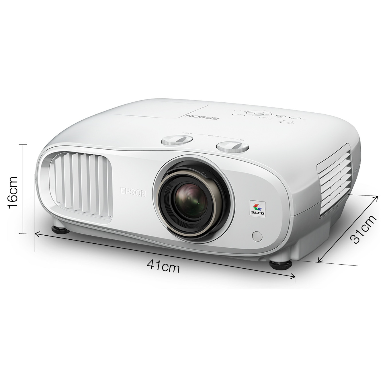 (3840x2160) EPSON EH-TW7100 3000-Lumen 3-LCD 16:9 3D 2xUSB2.0-A USB2.0-MiniB 2xHDMI Bluetooth Speaker 4k PRO-UHD Whit...