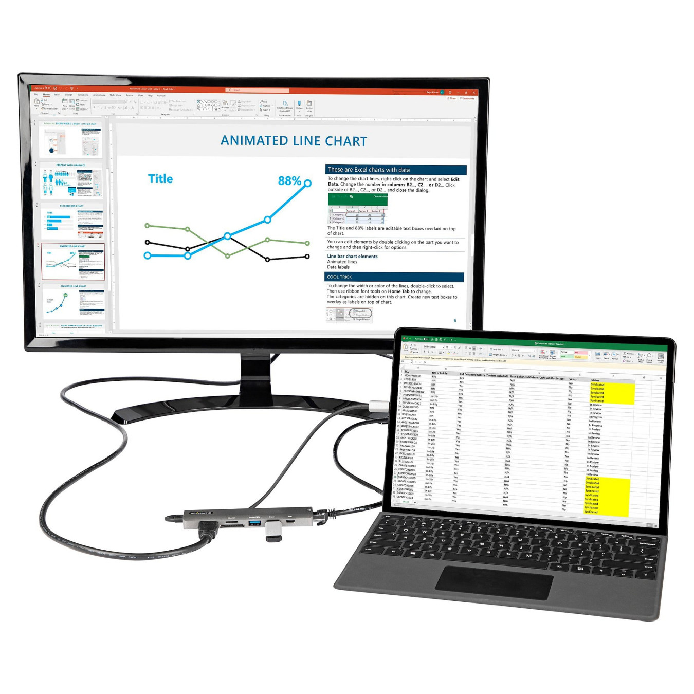 D StarTech StarTech USB-C 3.0 HDMI Docking 4.096 x 2.160 Pixel bei 60Hz — Buy in Cyprus with Fast Delivery