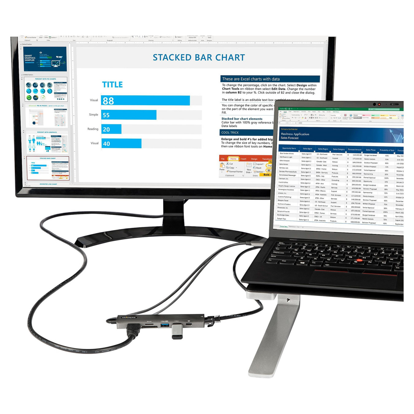 D StarTech StarTech USB-C 3.0 HDMI Docking 4.096 x 2.160 Pixel bei 60Hz — Buy in Cyprus with Fast Delivery