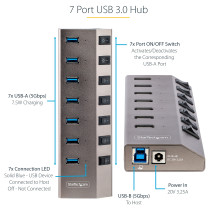 StarTech 7-PT USB HUB W ON OFF SWITCHES — Buy in Cyprus with Fast Delivery