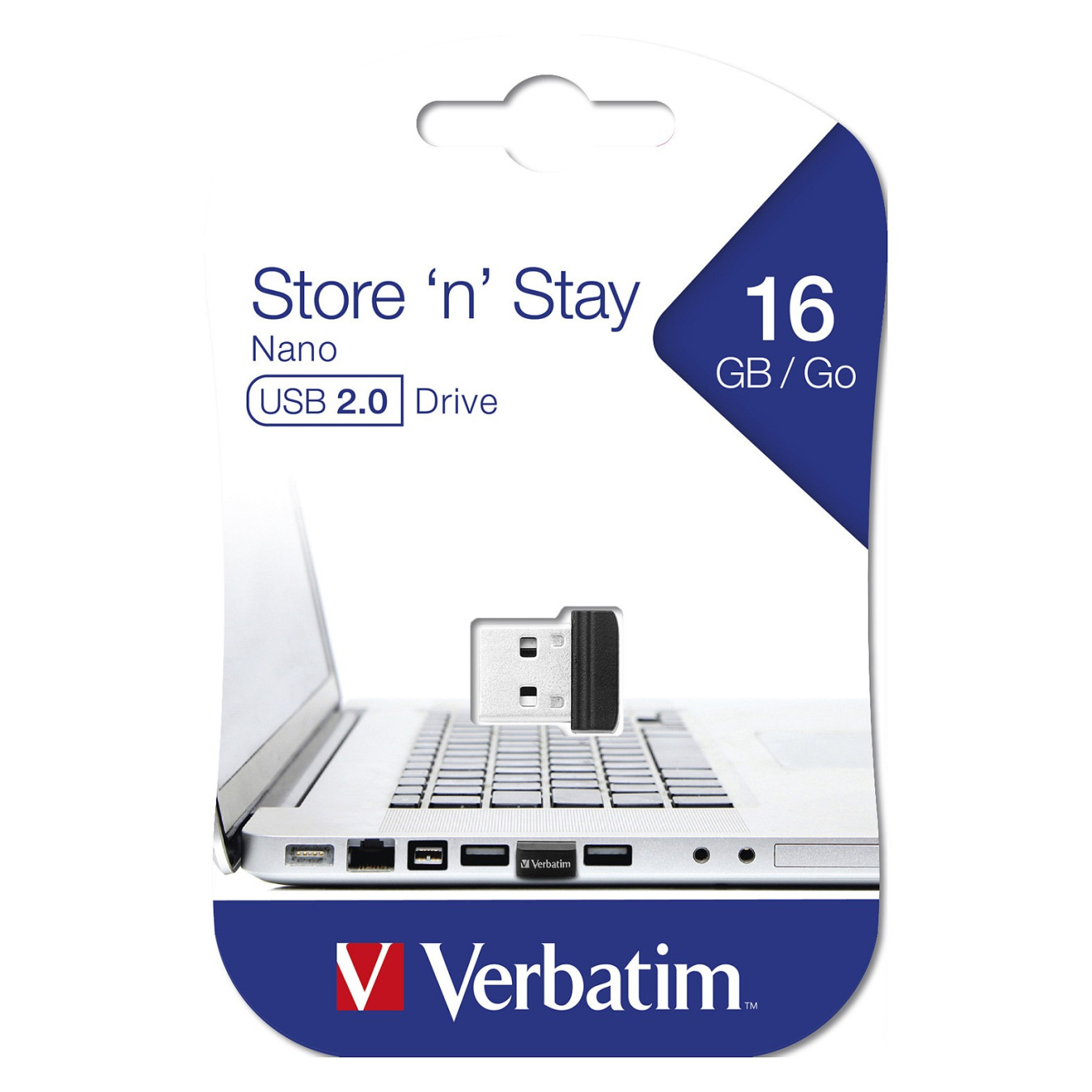 STICK 16GB USB 2.0 Verbatim Store'n'Stay Nano blue — Buy in Cyprus with Fast Delivery