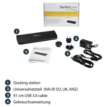 D StarTech DUAL VIDEO USB 3.0 LAPTOP DOCK — Buy in Cyprus with Fast Delivery