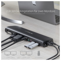 D StarTech DUAL VIDEO USB 3.0 LAPTOP DOCK — Buy in Cyprus with Fast Delivery