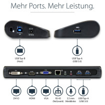 D StarTech DUAL VIDEO USB 3.0 LAPTOP DOCK — Buy in Cyprus with Fast Delivery