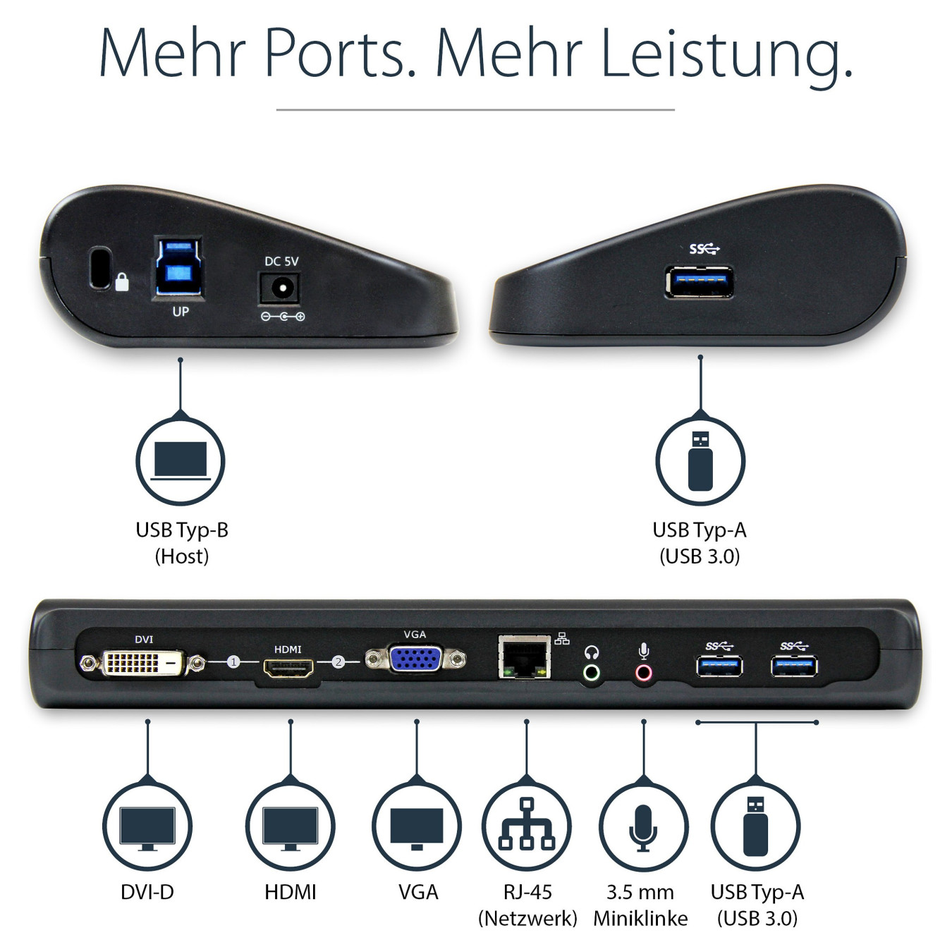 D StarTech DUAL VIDEO USB 3.0 LAPTOP DOCK — Buy in Cyprus with Fast Delivery