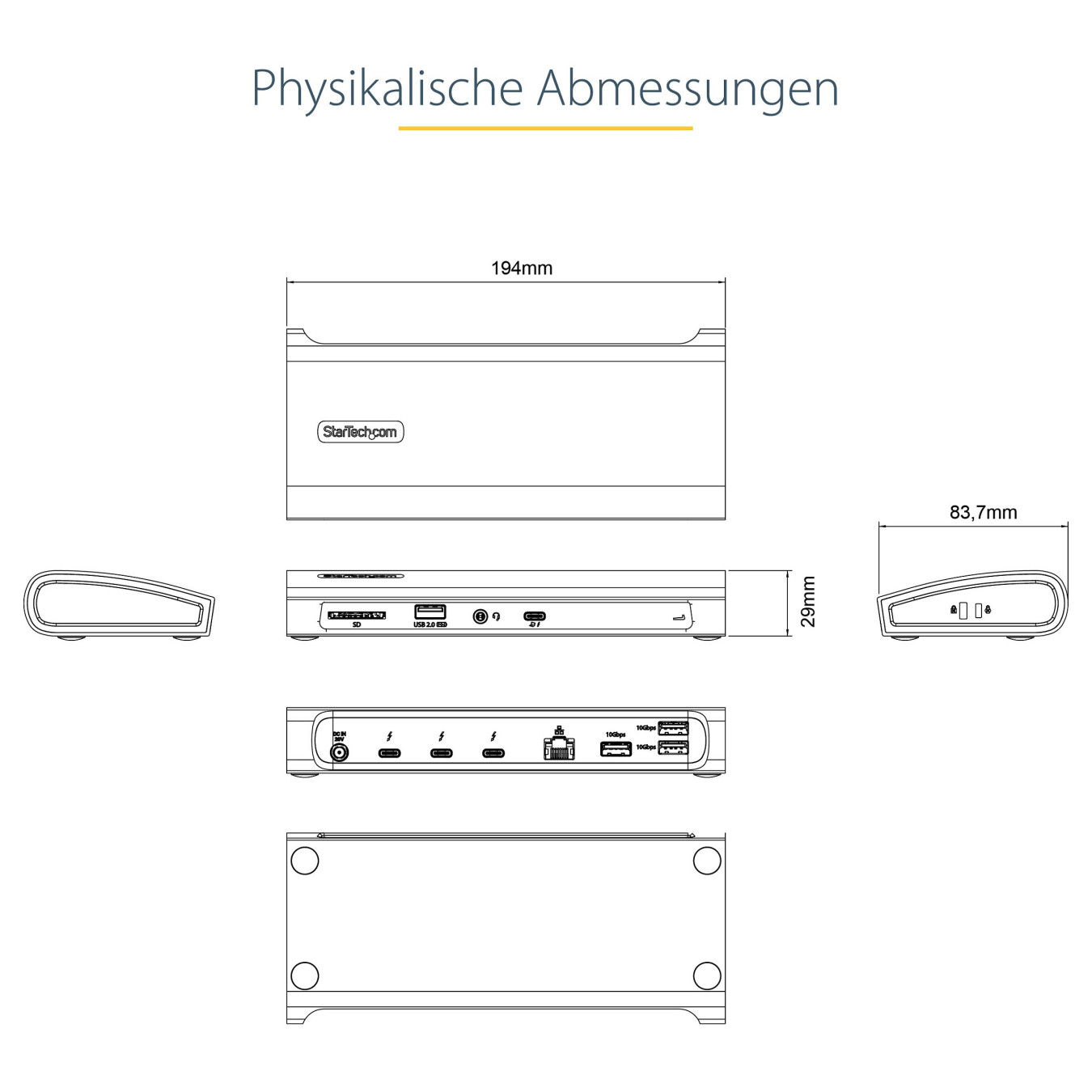 D StarTech THUNDERBOLT 4 DOCK 96W PD — Buy in Cyprus with Fast Delivery
