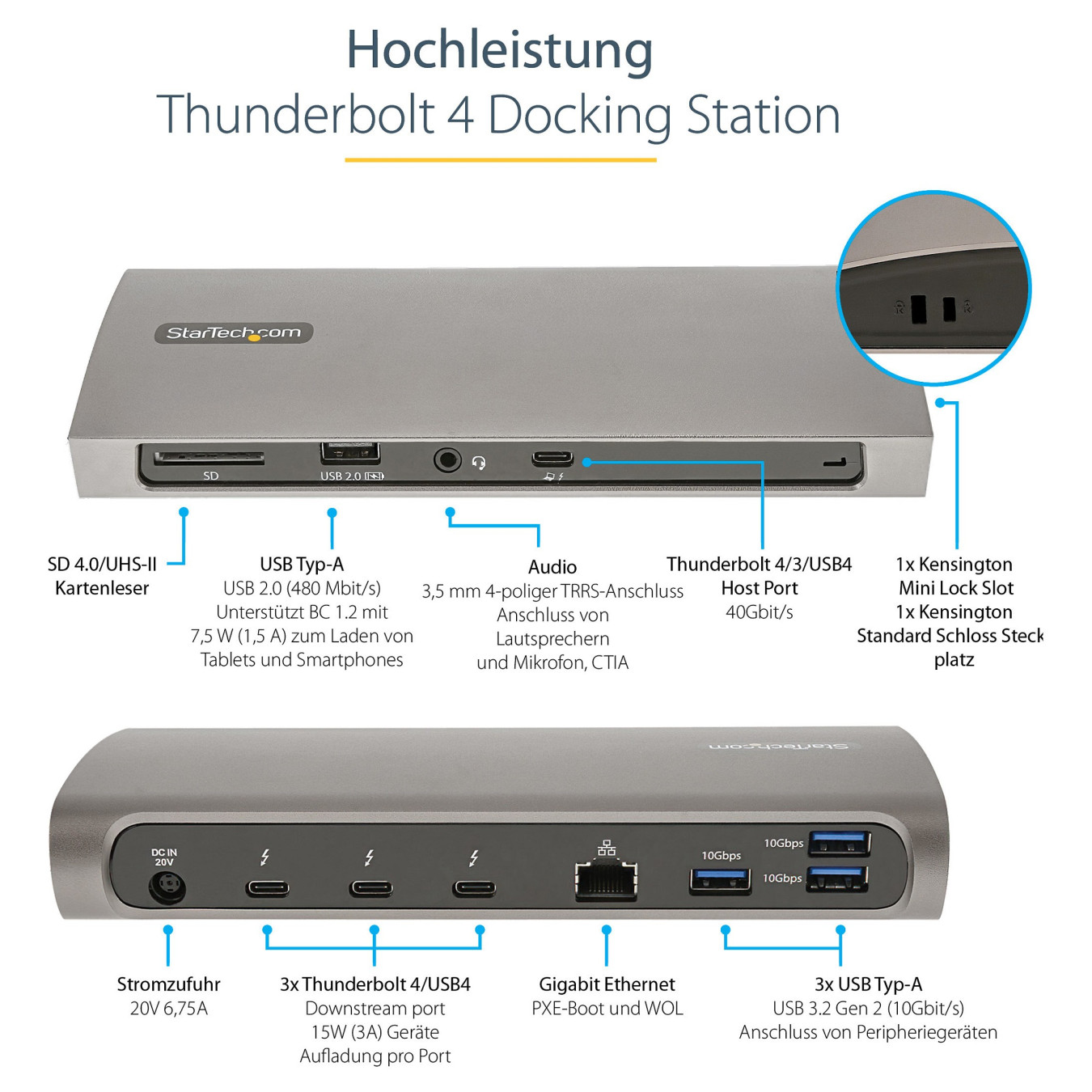 D StarTech THUNDERBOLT 4 DOCK 96W PD — Buy in Cyprus with Fast Delivery
