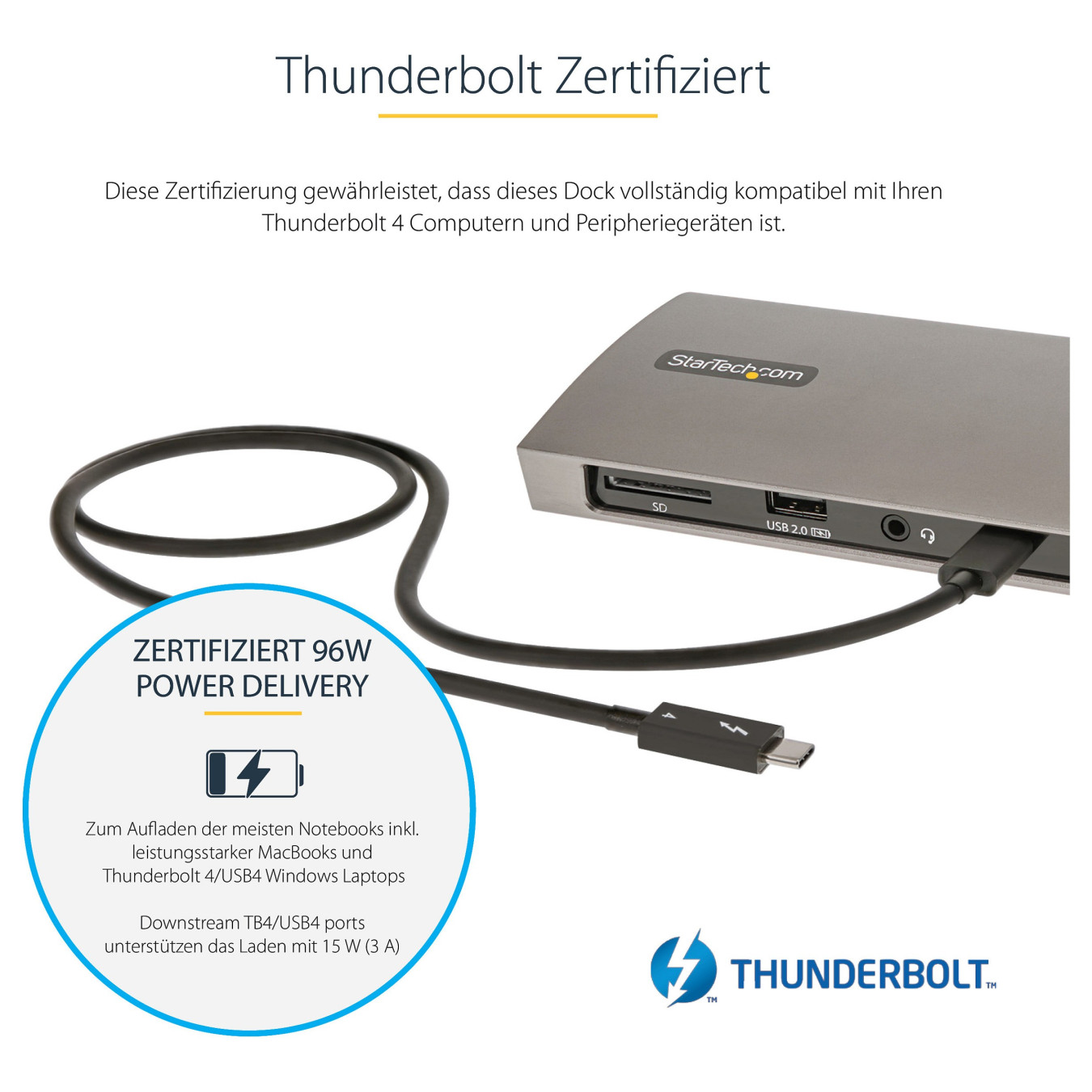 D StarTech THUNDERBOLT 4 DOCK 96W PD — Buy in Cyprus with Fast Delivery