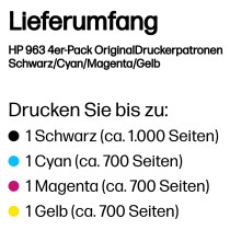 HP 963 CMYK ORIGINAL INK — Buy in Cyprus with Fast Delivery
