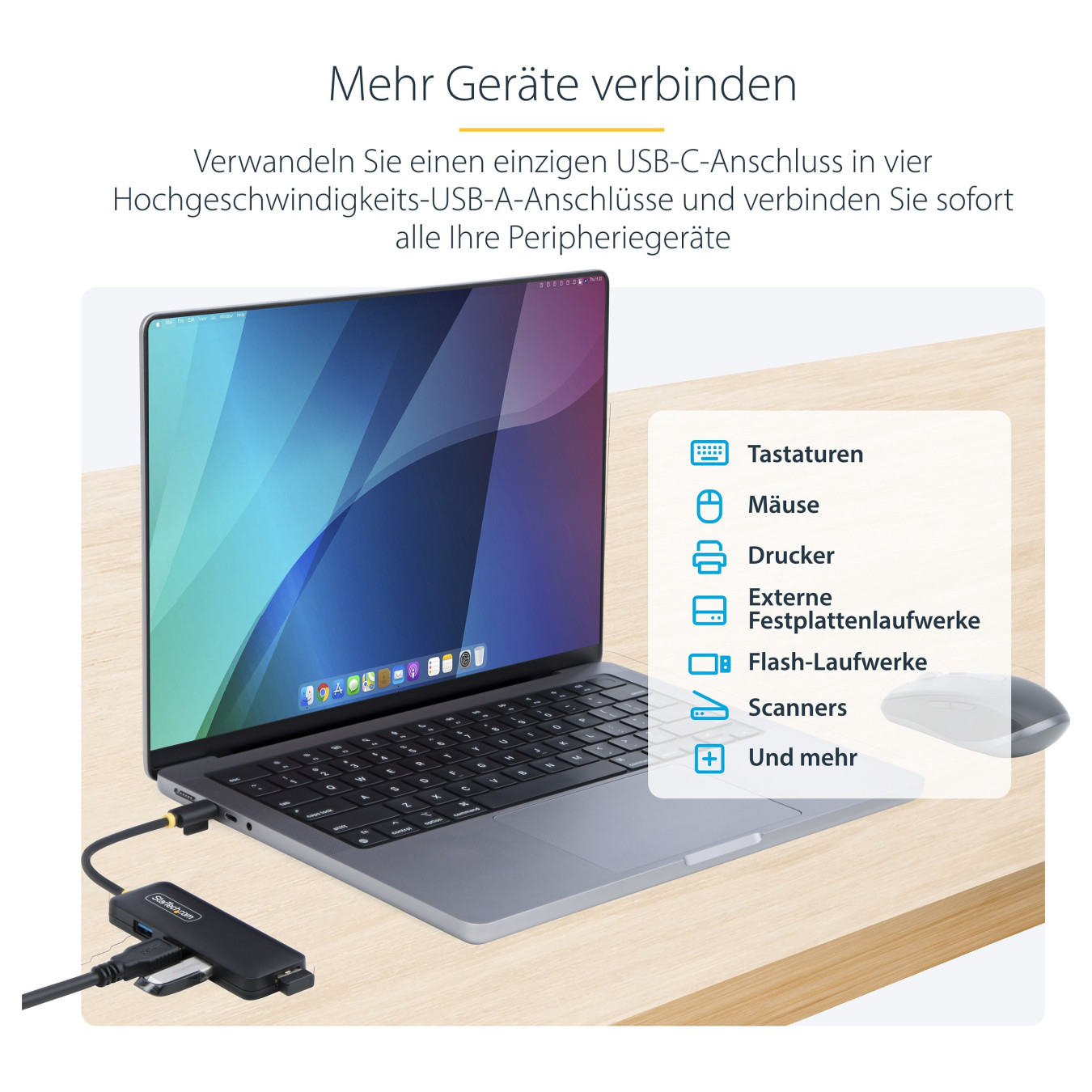 StarTech 4-PORT USB-C HUB 5GBPS PORTABLE — Buy in Cyprus with Fast Delivery