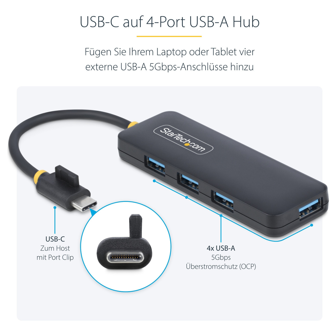 StarTech 4-PORT USB-C HUB 5GBPS PORTABLE — Buy in Cyprus with Fast Delivery