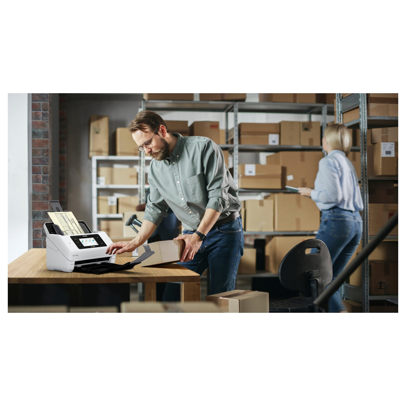 EPSON Scanner A4 network and Wifi autonome compatible with Open Platform 50ppm 100ipm feeder 100 sheets
