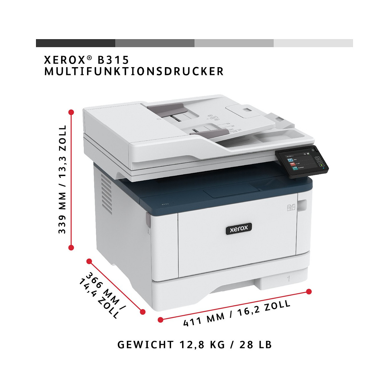 L Xerox B315 4in1 A4 LAN WiFi ADF Duplex Laserdrucker monochrome — Buy in Cyprus with Fast Delivery