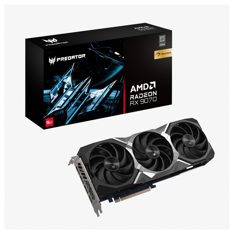 Acer Predator BiFrost Radeon RX 9070 OC 16GB GDDR6 3Fan (Boxed) — Buy in Cyprus with Fast Delivery