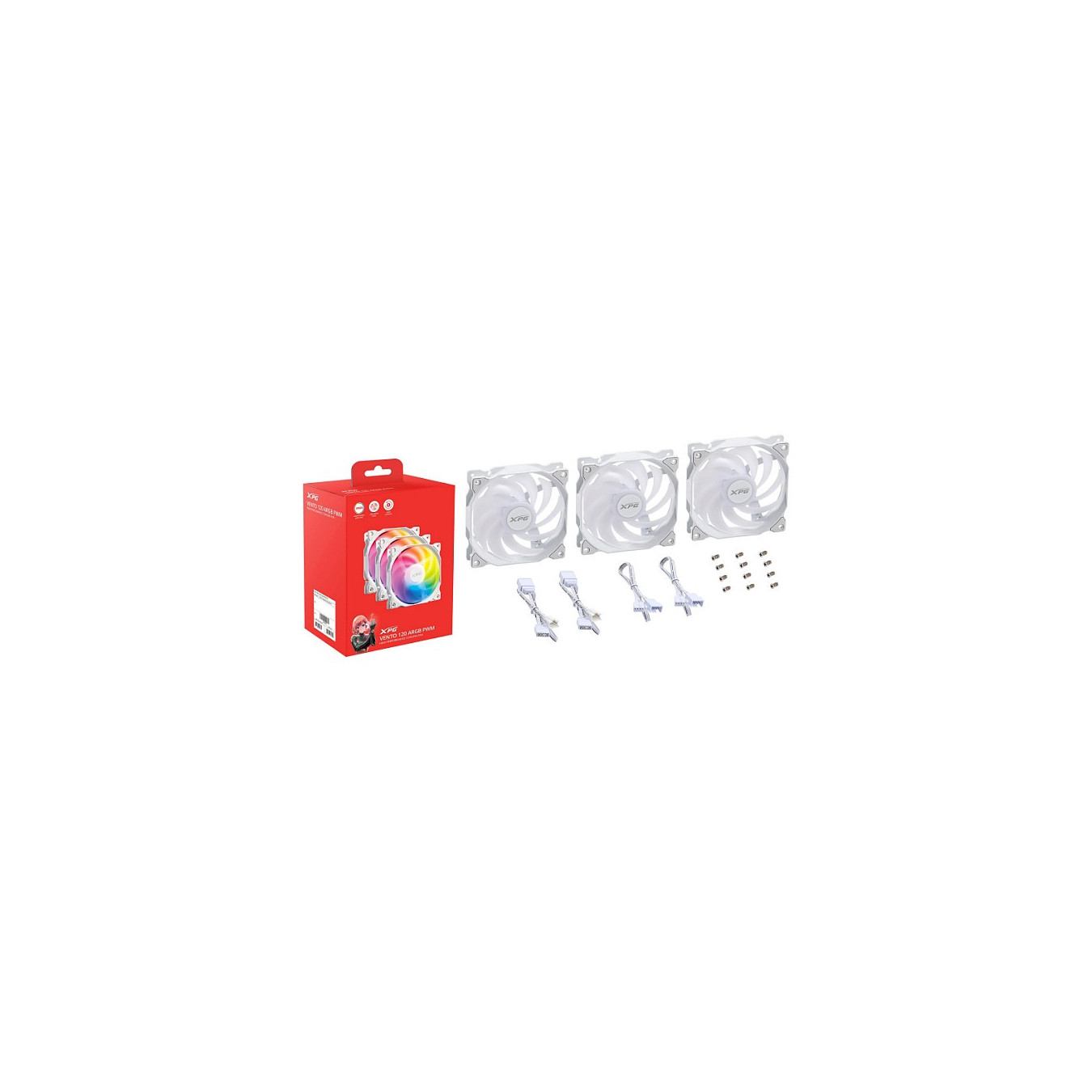 XPG Vento 120 ARGB PWM 120mm weiß 3er Pack — Buy in Cyprus with Fast Delivery