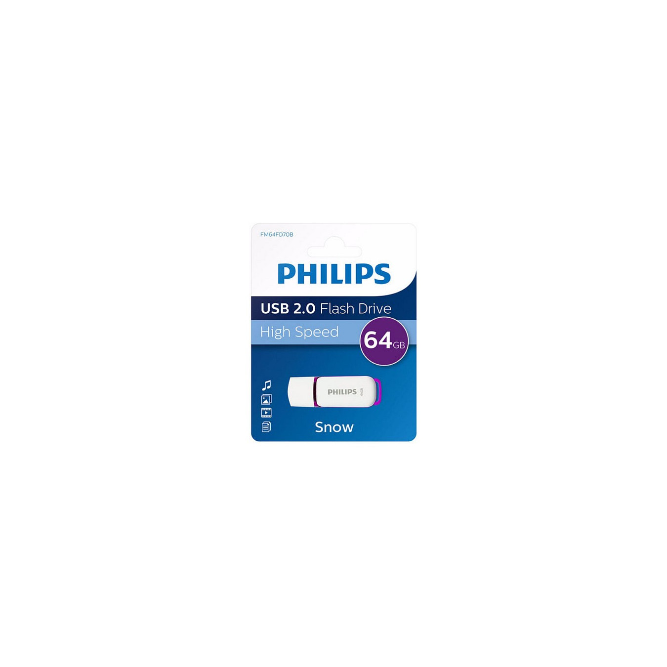 STICK Philips USB 2.0 64GB Snow Edition Magic Purple — Buy in Cyprus with Fast Delivery