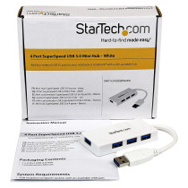 StarTech WHITE 4 PORT MINI USB 3.0 HUB — Buy in Cyprus with Fast Delivery