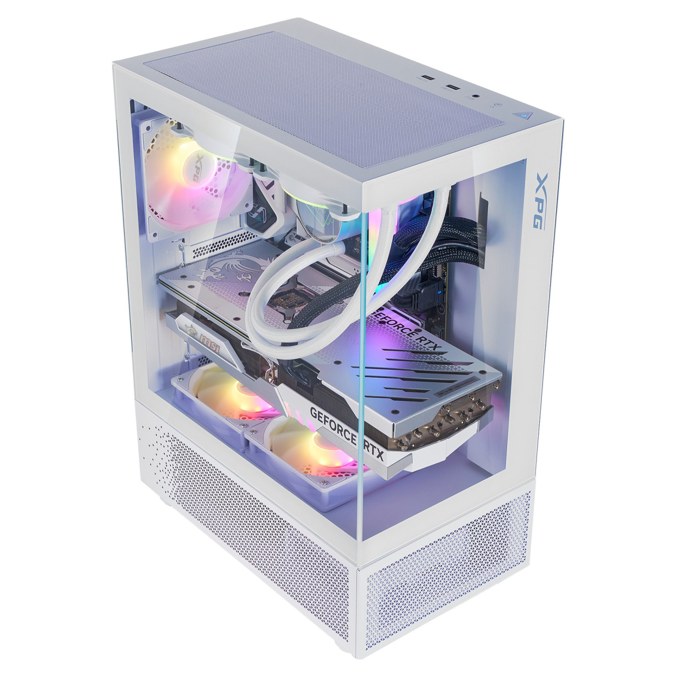 XPG Invader X Mini ATX Midi Tower weiß 5x120mm ARGB USB C — Buy in Cyprus with Fast Delivery