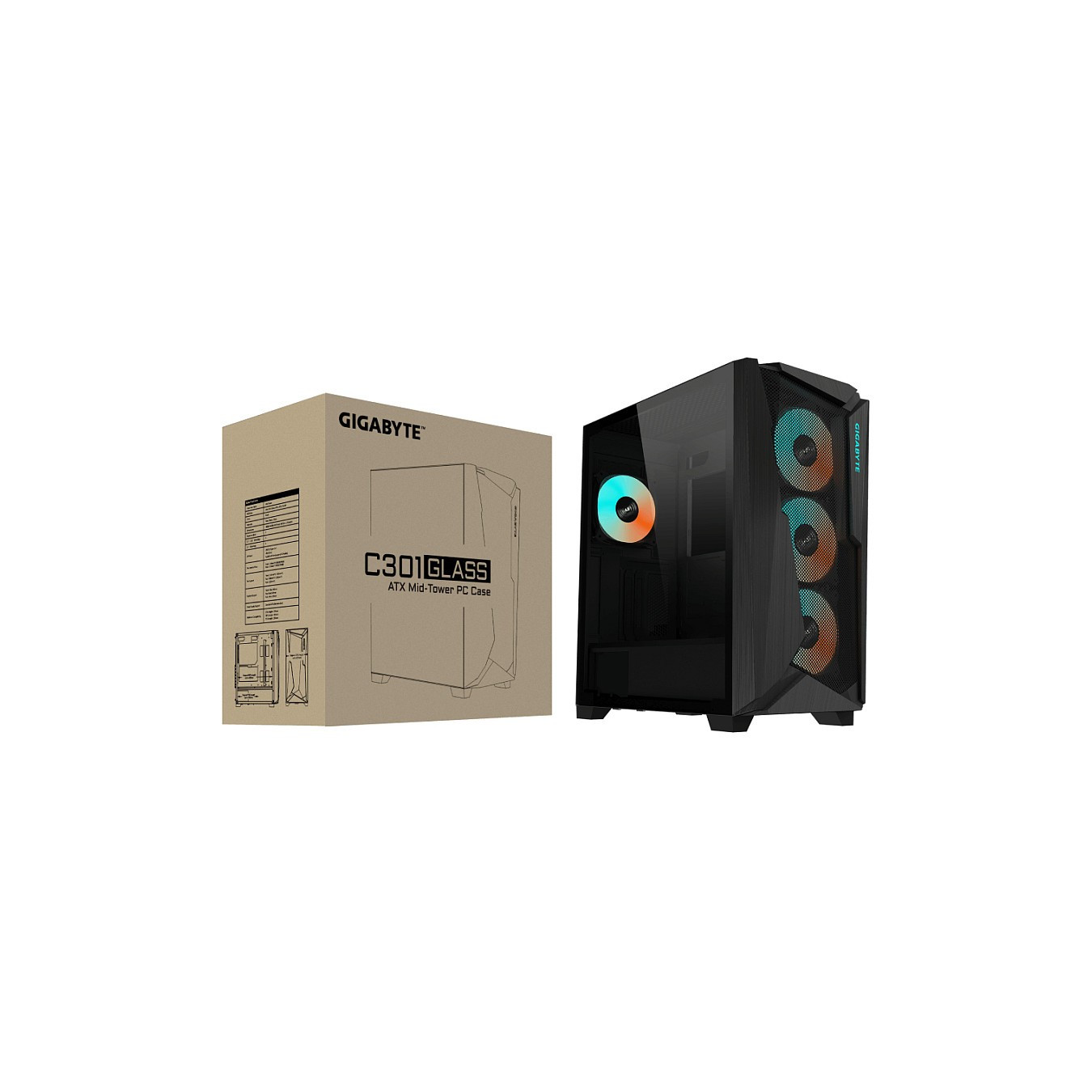 Midi GIGABYTE C301G V2 ATX Black — Buy in Cyprus with Fast Delivery